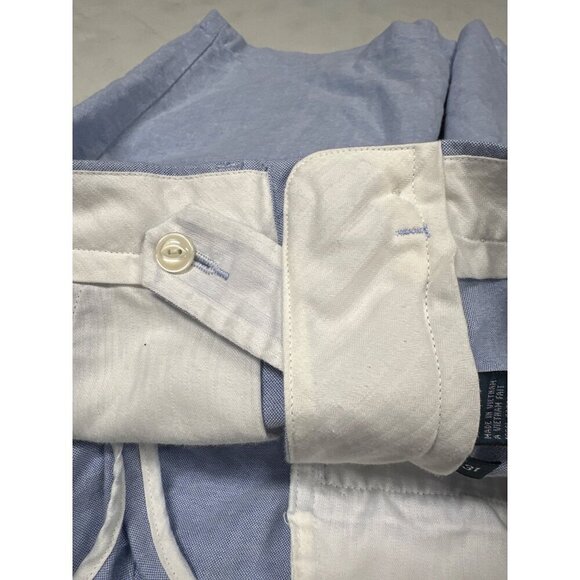 Polo by Ralph Lauren Preston Flat Front 100% Cotton Blue Chino Shorts Sz 31 - Picture 9 of 10